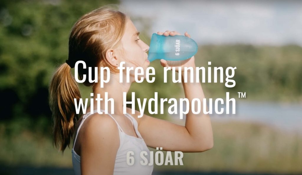 Cup free running with Hydrapouch